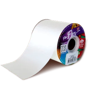 Fita Flex Coroa <br> Branca Lisa<br>100mm x 50m