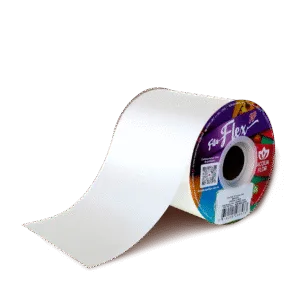 Fita Flex Coroa <br> Branca Lisa<br>80mm x 50m